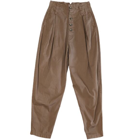 LSA Classics Brown High Rise Baggy Jeans Tapered Leg Opening 5 Button Vintage 11 - Picture 1 of 7